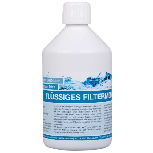 Teichpoint flüssiges Filtermedium 500 ml, für Süß- und Meerwasseraquarien sowie Gartenteiche von Teichpoint