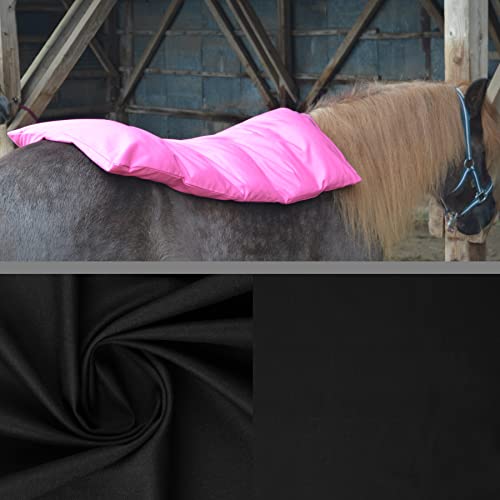 Dinkelspelzkissen Wärmekissen für Pferde Ponys Esel 1 farbig Schwarz Füllung Premium Plus 70x68 von Teichwerk