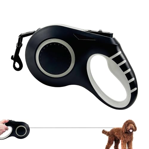Einziehbares Hundeseil - 20ft Hundesicheres Seil, Welpentrainingsseile,Teleskopisches mittelgroßes Hundeseil mit LED-Licht, automatisches Aufziehen Teksome von Teksome