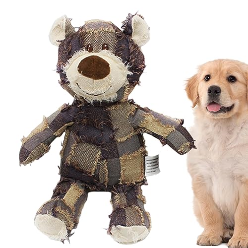 Extreme Bear Hundespielzeug | Kauspielzeug für Hunde | Quietschendes Hundespielzeug | Plüschtiere für Hunde | Welpen-Beißspielzeug | Kauspielzeug für aggressive Kauer von Teksome