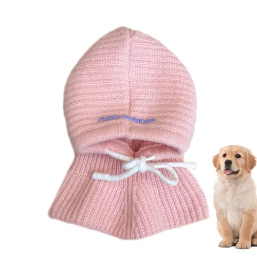 Häkelmütze für Hunde, niedlicher Hundehalsband, warme Strickmütze, Hundemütze, gehäkelter Schlauchschal, lustiger Haustierhut, Hals-Ohrenwärmer, Winter-Hundemütze, Strickschal für kleine Hunde Teksome von Teksome