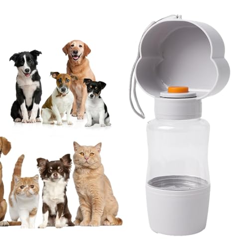 Hunde-Outdoor-Wasserflaschen – 400 ml Hunde geruchlose Reise-Trinkflaschen – Haustier-Trinkzubehör für Picknick, Reisen, Camping, Wandern, Spazierengehen Teksome von Teksome