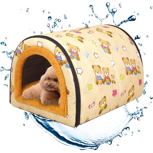 Hundehütte, wasserdichte Hundehütte für Wärme, Katzen Ruheprodukte Leicht zu reinigen Hundehaus für Wohnzimmer, Reisen, Camping, Schlafzimmer, Garten Teksome von Teksome