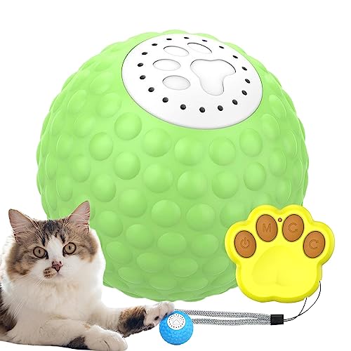 Interaktives Katzenspielzeug Ball | Interaktives Katzenspielzeug | Wicked Ball für Indoor-Katzen | Ferngesteuertes Kätzchen klingende Bälle Spielzeug, Stiulate Jagdinstinkt von Teksome