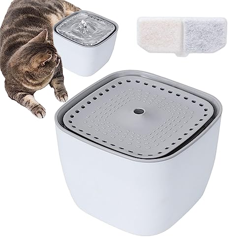 Katzen-Trinkbrunnen | Ultra-leiser Haustier-Wasserbrunnen, 2,5 l, intelligentes LED-Licht, Katzenbrunnen, automatischer Wasserspender für Katzen und Hunde im Innenbereich Teksome von Teksome