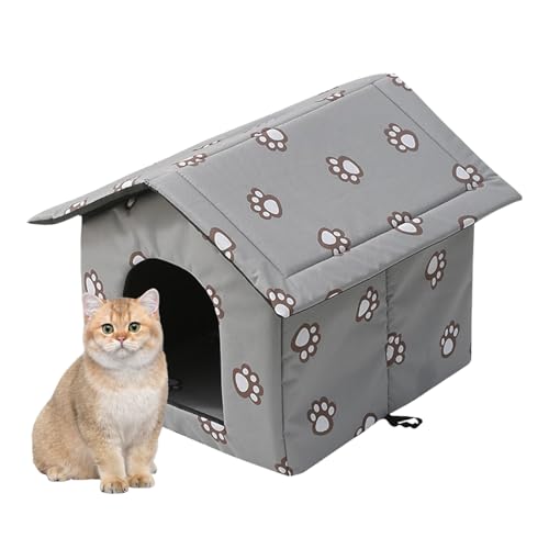 Katzenhäuser im Freien, Streunende Katzenhaus Outdoor, Katzenhaus Outdoor Wasserdichter Unterschlupf, Katzenhaus für Winter, Winterbeständiges Haustierzubehör für Katzen Hunde Kaninchen Katzenhäuser im Freien, Streunende Katzenhaus Outdoor, Katzenhaus Outdoor Wasserdichter Unterschlupf, Katzenhaus für Winter, Winterbeständiges Haustierzubehör für Katzen Hunde Kaninchen von Teksome