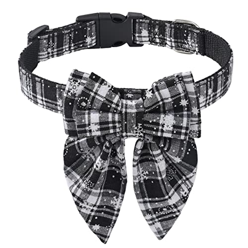 Katzenhalsband, Weihnachtsschnalle, kariertes Halsband mit D- niedlichem Schneeflocken-Muster, Halsbänder für kleine, mittelgroße und große Hunde, weiches Haustierzubehör Teksome Katzenhalsband, Weihnachtsschnalle, kariertes Halsband mit D- niedlichem Schneeflocken-Muster, Halsbänder für kleine, mittelgroße und große Hunde, weiches Haustierzubehör Teksome von Teksome