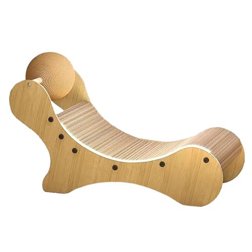 Katzenkratzer aus Karton, 2-in-1 gebogenes Design, Sisalball-Kratzer – wendbarer Wellpapp-Kratzer für Indoor-Katzen, professionell für Erwachsene Katzen Teksome Katzenkratzer aus Karton, 2-in-1 gebogenes Design, Sisalball-Kratzer – wendbarer Wellpapp-Kratzer für Indoor-Katzen, professionell für Erwachsene Katzen Teksome von Teksome