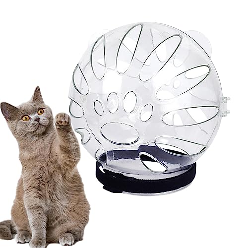 Katzenmaulkorb für Nageltrimmen, Anti-Biss transparente Katzenkopfabdeckung, atmungsaktiv, transparent – Haustierzubehör mit magischem Aufkleber, Katzenblasenmaulkorb für Tierkliniken Teksome Katzenmaulkorb für Nageltrimmen, Anti-Biss transparente Katzenkopfabdeckung, atmungsaktiv, transparent – Haustierzubehör mit magischem Aufkleber, Katzenblasenmaulkorb für Tierkliniken Teksome von Teksome