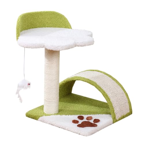 Kratzbaum für Katzen aus Sisal,Katzenkratzbrett - Cat Teaser Ball Katzenkratzbrett – Krallenschleifender Sisal-Katzenbaumturm für Zuhause und unterwegs Teksome von Teksome