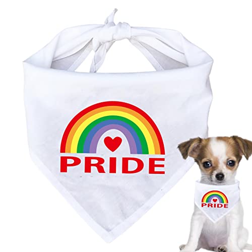 LGBT Hunde-Lätzchen, Regenbogen-Dreieck-Wende-Bandana, atmungsaktiv, Dreieck-Hunde-Lätzchen, Dekoration, Zubehör für Hundeliebhaber, Geschenk, große, kleine, mittelgroße Hunde Teksome von Teksome