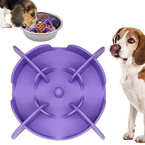 Pet Bowl Slow Feeder Silikon Slow Dog Feeder Bowl Rutschfest Slow Feeder Katzennapf Erhöhte Hundenapf Hundenapf Slow Bowl Welpennapf Puzzle Feeder Teksome von Teksome