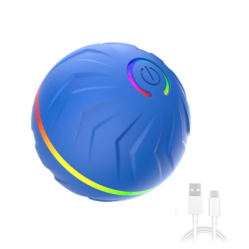 Teksome Aktiver Rollball für Hunde, interaktiver Hundespielzeugball - Automatischer interaktiver Spielzeug-Haustierspielzeugball | USB-wiederaufladbarer Ballwerfer für Hunde, Spielzeug zur Teksome Aktiver Rollball für Hunde, interaktiver Hundespielzeugball - Automatischer interaktiver Spielzeug-Haustierspielzeugball | USB-wiederaufladbarer Ballwerfer für Hunde, Spielzeug zur von Teksome