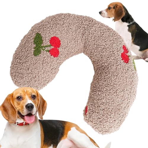 Teksome Beruhigungskissen für Hunde – U-förmiges, ultraweiches Flauschiges Haustier-beruhigendes Spielzeug – halber Donut-Kuscheltier für kleine Hunde und Indoor-Katzen, unterstützt den Hals des Teksome Beruhigungskissen für Hunde – U-förmiges, ultraweiches Flauschiges Haustier-beruhigendes Spielzeug – halber Donut-Kuscheltier für kleine Hunde und Indoor-Katzen, unterstützt den Hals des von Teksome