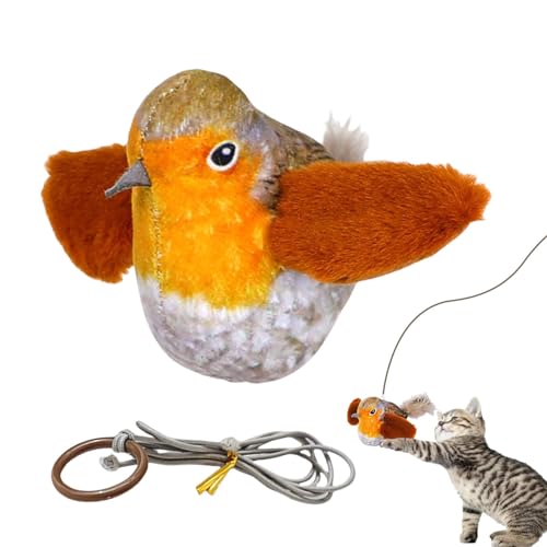 Teksome Elektronisches Geräusch-Katzenspielzeug, quietschendes, batteriebetriebenes Zwitscher-Spielzeug für Katzen in Vogelform, interaktives Katzenspielzeug, multifunktionales Jagd-Kauspielzeug für Teksome Elektronisches Geräusch-Katzenspielzeug, quietschendes, batteriebetriebenes Zwitscher-Spielzeug für Katzen in Vogelform, interaktives Katzenspielzeug, multifunktionales Jagd-Kauspielzeug für von Teksome