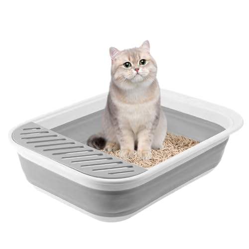 Teksome Faltbare Katzentoilette, zusammenklappbar, tragbar, für Reisen, Reisen, tragbare Katzentoiletten, sicheres Haustierzubehör für Zuhause, Reisen, Autos, kleine Katzen, Kätzchen Teksome Faltbare Katzentoilette, zusammenklappbar, tragbar, für Reisen, Reisen, tragbare Katzentoiletten, sicheres Haustierzubehör für Zuhause, Reisen, Autos, kleine Katzen, Kätzchen von Teksome