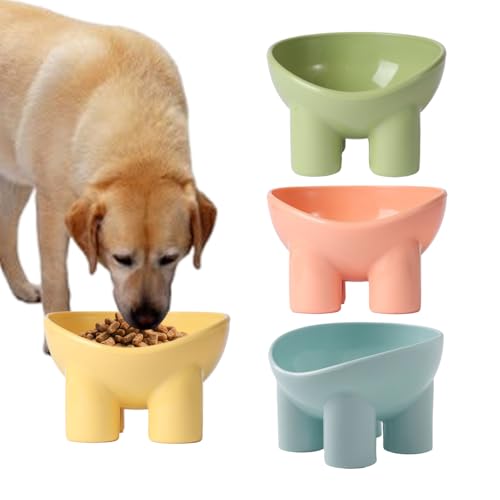 Teksome Futternäpfe für Katzen, Nackenschutz, Futternapf, Elefantenbein, Katzengeschirr, erhöhter Snack-Teller, abgeschrägter Hunde-Futterspender für Wasser von Teksome