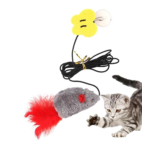 Teksome Hängende Tür Katze Teaser Spielzeug, Tür Katze Spielzeug Mit Vocalizing Maus Und Feder Für Kätzchen Spielzeug - Swing Spielzeug, Interaktives Katzenspielzeug Mit Feder Und Vocalizing aus Teksome Hängende Tür Katze Teaser Spielzeug, Tür Katze Spielzeug Mit Vocalizing Maus Und Feder Für Kätzchen Spielzeug - Swing Spielzeug, Interaktives Katzenspielzeug Mit Feder Und Vocalizing aus von Teksome