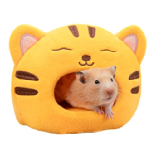 Teksome Hamster- -Bett, Tigerform, warmes Haus, niedlich, bequem, universal, stabil, für Käfig, Terrarium, Lebensraum-Dekoration von Teksome