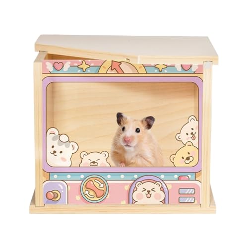 Teksome Hamster Sandbad-Box - Hamster Sandbad | Sichtbares Kleintierhaus Mit Gehegedeko & Käfigzubehör Für Lemming Igel Eichhörnchen Chinchilla von Teksome