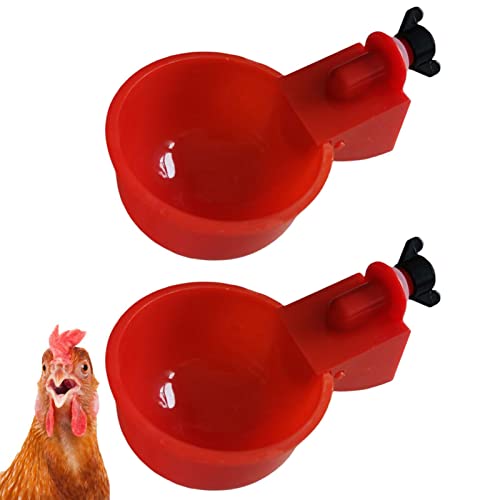 Teksome Hühnertränke | Hühner-Wasser-Futterspender | Automatischer Hühnertränke | Hühner-Wasserbecher | Geflügel-Bewässerungsset für Küken, Ente, Truthahn und Häschen von Teksome