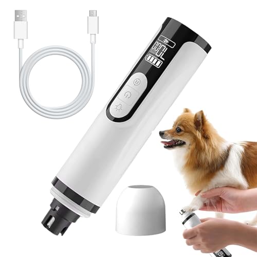 Teksome Hund Nagel Feile Leise 3-Stufen | Elektrischer Aufladbarer Nageltrimmer Für Haustiere - Hunde- Und Katzennagel-Pflegewerkzeug Mit LED Licht Für Zu Hause Pediküre Maniküre Teksome Hund Nagel Feile Leise 3-Stufen | Elektrischer Aufladbarer Nageltrimmer Für Haustiere - Hunde- Und Katzennagel-Pflegewerkzeug Mit LED Licht Für Zu Hause Pediküre Maniküre von Teksome