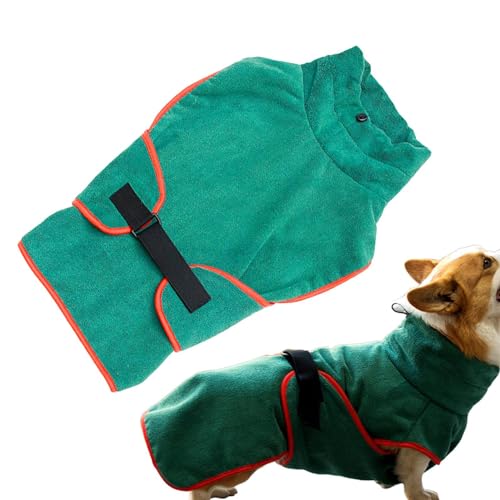Teksome Hunde-Bademantel-Handtuch, Hundemäntel für nach dem Baden, frei beweglich, weich, schnell trocknend, super saugfähig, superfeine Faser, Hundemantel von Teksome