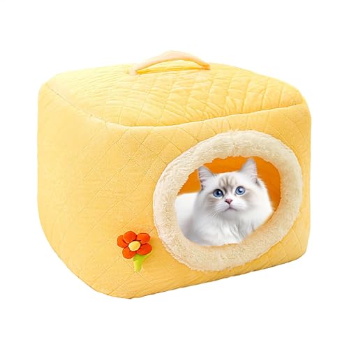 Teksome Hundebett Höhle | Faltbares Katzenversteck | Haustierzubehör, verdicktes Katzennest Möbel, warmes Schlafbett mit abnehmbarem Kissen für Indoor-Katzen Hunde schlafen Teksome Hundebett Höhle | Faltbares Katzenversteck | Haustierzubehör, verdicktes Katzennest Möbel, warmes Schlafbett mit abnehmbarem Kissen für Indoor-Katzen Hunde schlafen von Teksome