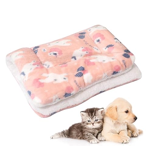 Teksome Hundebett-Matratze | Flanell-Überwurfdecke für den Hundeschlaf | tragbare, weiche, warme Decken, Welpenunterlagen für kleine Tiere, Schlaf, Haustierbett von Teksome