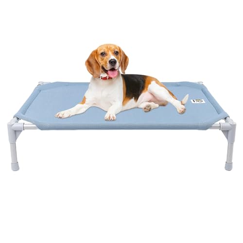 Teksome Hundebett mit Metallrahmen, erhöhtes Hundebett mit Rahmen, pulverbeschichteter Stahlrahmen, Haustier-Schlafwerkzeug für Picknick, drinnen, draußen, Camping und Training Teksome Hundebett mit Metallrahmen, erhöhtes Hundebett mit Rahmen, pulverbeschichteter Stahlrahmen, Haustier-Schlafwerkzeug für Picknick, drinnen, draußen, Camping und Training von Teksome