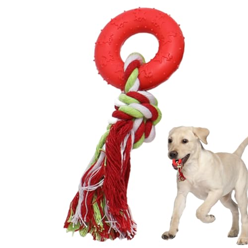 Teksome Hundeseilspielzeug - Mundpflege-Kauseil für Hunde - Weiches Hundespielzeug, zahnendes Haustierspielzeug, Welpenspielzeug in Lebensmittelqualität für Hunde, Welpen, zum Spielen von Teksome