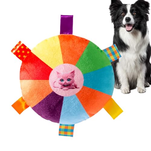 Teksome Hundespielzeug zum Apportieren | Interaktives Kauspielzeug für Hunde mit Glocke | Plüsch weich und leicht, interaktives Trainings-Hundespielzeug für mittelgroße und große Hunde aller Rassen von Teksome