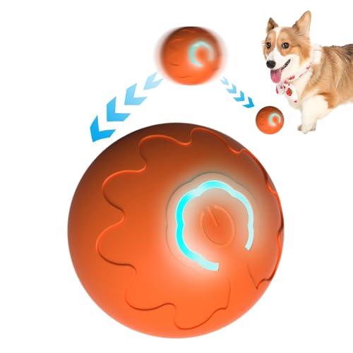 Teksome Intelligentes Hundeballspielzeug, Zahnspielzeug für Hunde - USB wiederaufladbares elektronisches Ballspielzeug,Bissfestes Katzenspielzeug, intelligentes Welpenspielzeug zum Spielen, Teksome Intelligentes Hundeballspielzeug, Zahnspielzeug für Hunde - USB wiederaufladbares elektronisches Ballspielzeug,Bissfestes Katzenspielzeug, intelligentes Welpenspielzeug zum Spielen, von Teksome