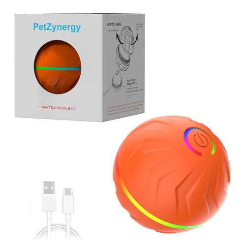 Teksome Interaktiver Hundespielzeugball, rollender Ball-Hundespielzeug | Automatischer interaktiver Spielzeug-Haustierspielzeugball | USB-wiederaufladbarer Ballwerfer für Hunde, Spielzeug zur Teksome Interaktiver Hundespielzeugball, rollender Ball-Hundespielzeug | Automatischer interaktiver Spielzeug-Haustierspielzeugball | USB-wiederaufladbarer Ballwerfer für Hunde, Spielzeug zur von Teksome
