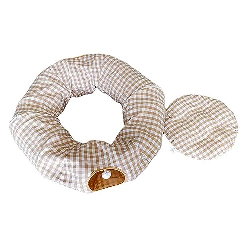 Teksome Katzen-Donut-Bett – Faltbare Haustier-Katzen-Spielhöhle mit 2 Eingängen, Katzen-Donut-Höhle zum Spielen, Spielzeug für Tierhandlung, Garage, Schlafzimmer, Haustierhaus Teksome Katzen-Donut-Bett – Faltbare Haustier-Katzen-Spielhöhle mit 2 Eingängen, Katzen-Donut-Höhle zum Spielen, Spielzeug für Tierhandlung, Garage, Schlafzimmer, Haustierhaus von Teksome
