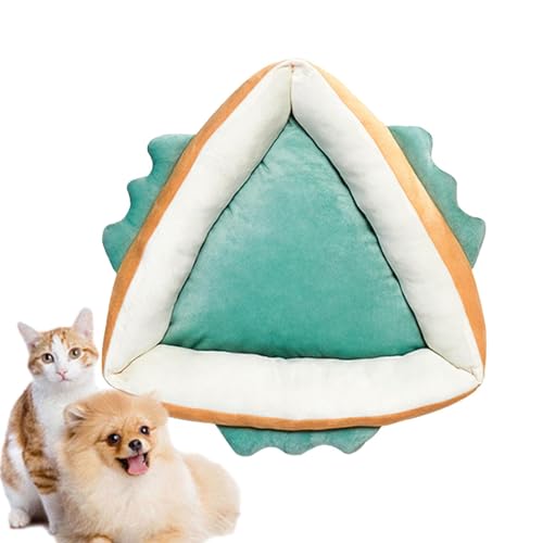 Teksome Katzen-Schlafmatte, dreieckige kleine Katzenbetten Hundebett-Matten | warmes Welpenbett hautfreundliche Hundebett-Matten für Indoor-Katzen, Hunde, Welpen von Teksome