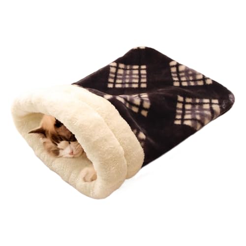 Teksome Katzen-Winterschlafsack, weicher Plüsch-Schlafsack für Haustiere, warmer Plüsch-Katzensack, warmes Katzenbett, Kätzchen-und Welpenbett, Höhlenschlafsack Teksome Katzen-Winterschlafsack, weicher Plüsch-Schlafsack für Haustiere, warmer Plüsch-Katzensack, warmes Katzenbett, Kätzchen-und Welpenbett, Höhlenschlafsack von Teksome