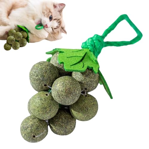 Teksome Katzenminze für Katzen, Kauspielzeug für Katzen | Handgefertigtes Katzenminze-Spielzeug | Katzenspielzeugball beseitigt Haarballen, reich an Pflanzenfasern für gesundes Spielen und natürliche von Teksome