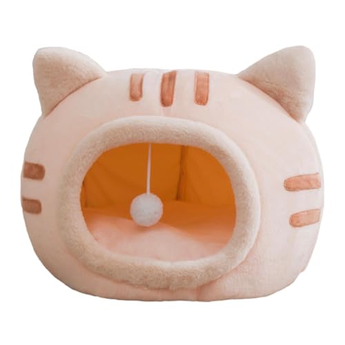 Teksome Katzennest | Abnehmbare Höhle aus weichem Kristallvlies mit Plüschspielzeug zum Aufhängen | Tragbarer Indoor-Zwinger für kleine mittelgroße Hunde, Welpen, Katzen und Kätzchen Teksome Katzennest | Abnehmbare Höhle aus weichem Kristallvlies mit Plüschspielzeug zum Aufhängen | Tragbarer Indoor-Zwinger für kleine mittelgroße Hunde, Welpen, Katzen und Kätzchen von Teksome