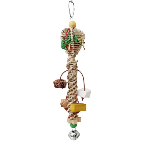Teksome Kauspielzeug für Papageien, bunter Seegraskorb, Vogelspielzeug für große Papageien, mit Metallhaken, Papageienspielzeug für große Vögel, Papageienspielzeug, Vogelkäfig-Zubehör für Zuhause Teksome Kauspielzeug für Papageien, bunter Seegraskorb, Vogelspielzeug für große Papageien, mit Metallhaken, Papageienspielzeug für große Vögel, Papageienspielzeug, Vogelkäfig-Zubehör für Zuhause von Teksome