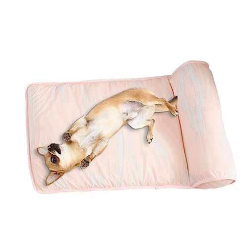 Teksome Kühlendes Hundebett – Kühlmatte Decke für Haustiere | Atmungsaktive Polsterdecke Hund Kühlkissen Kühlbett Matte für kleine, mittelgroße Haustiere Katzen von Teksome