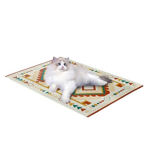 Teksome Kühlmatte Für Katzen | Katzen Erfrischungsdecke,Haustierzubehör, Maschinenwaschbare Schlafmatte Mit Kühleffekt Für Sofa, Transportbox, Autositz & Bett von Teksome
