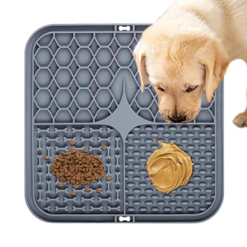 Teksome Leckmatte für Hunde | Silikon Hund Slow Feeder | Haustier Fütterungsmatte zum Verlangsamen der Fütterung, rutschfeste Haustiere Leckpad für kleine, mittelgroße Hunde, Welpen, Kätzchen und Teksome Leckmatte für Hunde | Silikon Hund Slow Feeder | Haustier Fütterungsmatte zum Verlangsamen der Fütterung, rutschfeste Haustiere Leckpad für kleine, mittelgroße Hunde, Welpen, Kätzchen und von Teksome