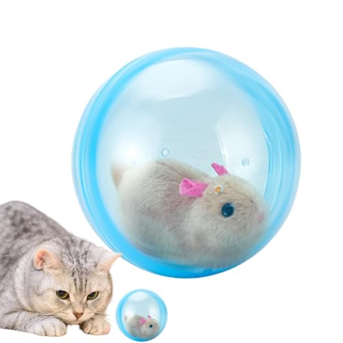 Teksome Rollendes Katzenspielzeug, interaktiver Katzenball | Elektrisches Hamster-Lauf-Rollball-Spielzeug,Rollendes Lernspielzeug für Katzen und Hunde, interaktives Spielzeug, Krabbelartefakt, von Teksome