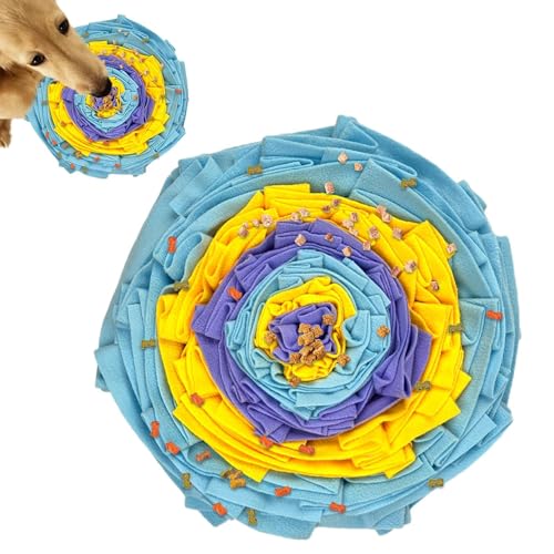 Teksome Schnüffelmatte – bunter Quietscher, langsames Füttern für Hunde, auslaufendes Spielzeug für Leckerli-Dosierung und Zahnreinigung von Teksome