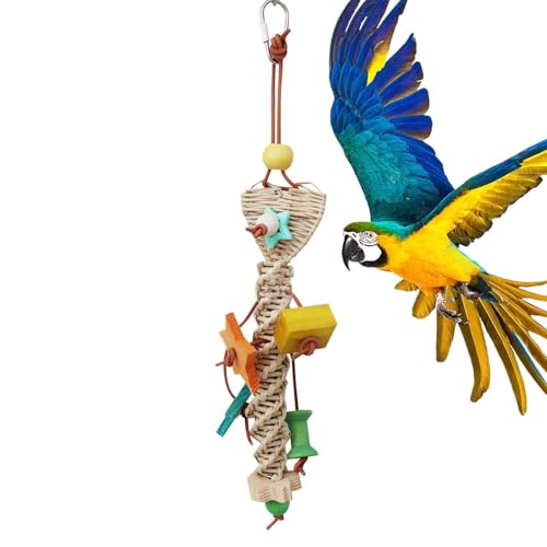 Teksome Sittichspielzeug für Käfig, buntes Kauspielzeug für große Vögel – mit Metallhaken, Papageienspielzeug für große Vögel, Papageienspielzeug, Vogelkäfig-Zubehör für Zuhause Teksome Sittichspielzeug für Käfig, buntes Kauspielzeug für große Vögel – mit Metallhaken, Papageienspielzeug für große Vögel, Papageienspielzeug, Vogelkäfig-Zubehör für Zuhause von Teksome