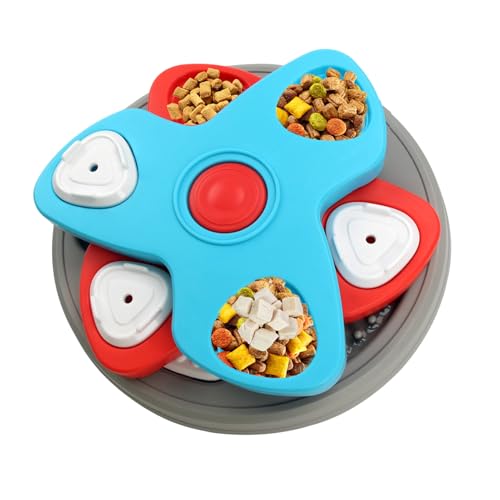 Teksome Slow Feeder für Hunde,Langsamer Futternapf für Hunde | Futterspender Katzennäpfe - Rotierender langsamer Katzenfutterautomat, rutschfestes Hundepuzzlespielzeug für das Training von Katzen und Teksome Slow Feeder für Hunde,Langsamer Futternapf für Hunde | Futterspender Katzennäpfe - Rotierender langsamer Katzenfutterautomat, rutschfestes Hundepuzzlespielzeug für das Training von Katzen und von Teksome