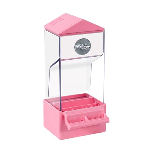 Teksome Vogelkäfig Futterautomat - Externer Käfig Automatischer Vogelfutterspender - Transparenter Spritzgeschützter Futternapf Für Kanarienvögel Wellensittiche Und Finken - Für Sperlinge Rotkehlchen von Teksome