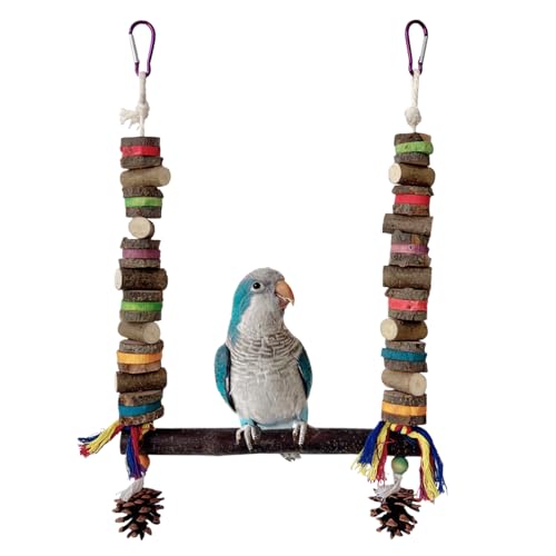 Teksome Vogelschaukel, Nymphensittich-Kausitz-Spielzeug, interaktives Vogelkäfig-Kauschaukel für Garten, , , Sittich, Zubehör Teksome Vogelschaukel, Nymphensittich-Kausitz-Spielzeug, interaktives Vogelkäfig-Kauschaukel für Garten, , , Sittich, Zubehör von Teksome