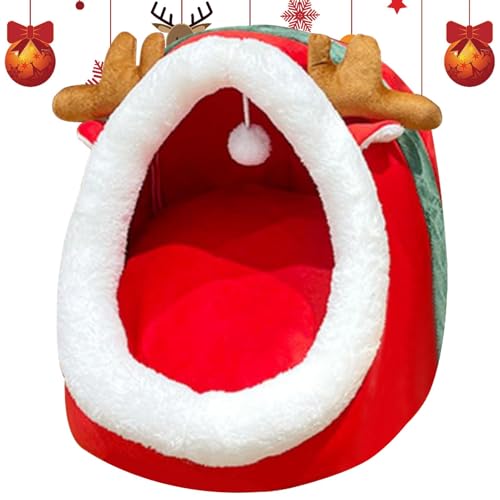 Teksome Weihnachtskatzenbetten,Weiches Katzenhaus | Weihnachten waschbare Katzenbetten Katzenhöhle | Bequemes, rutschfestes, abnehmbares Katzensofa von Pet Supplies für Hunde und kleine Katzen Teksome Weihnachtskatzenbetten,Weiches Katzenhaus | Weihnachten waschbare Katzenbetten Katzenhöhle | Bequemes, rutschfestes, abnehmbares Katzensofa von Pet Supplies für Hunde und kleine Katzen von Teksome